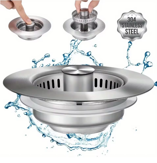 3-i-1 Kökshandfat Avloppssil